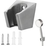 Trahoo - support pommeau de douche support douchette argent mural avec vis et crochet acier inoxydable ...
