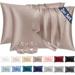 Trahoo - taie oreiller satin 50x70 lot de 2pour cheveuxsimilaire aux taie d oreiller en soietaies doreillers ...
