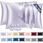 Trahoo - taie oreiller satin 50x70 lot de 2pour cheveuxsimilaire aux taie d oreiller en soietaies doreillers ...