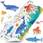 Trahoo - tapis de bain antid�rapant pour enfants 100x40cm tapis de baignoire anti glisse avec 200 ventouse ...