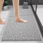Trahoo - tapis de bain en chenille antid�rapant lavable doux absorbant pour salle de bain et wc - 40 ...