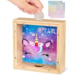 Trahoo - tirelire compteuse pi�ces voyage licorne tirelire billet transparente acrylique d�coratives ...