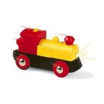 Train brio - locomotive à pile jaune - jouet - brio - marche avant et arrière - phare allumé - 90 mm Train brio - locomotive à pile jaune - jouet - brio - marche avant et arrière - phare allumé - 90 mm