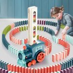 Train domino �lectrique - tiducel - mod�le automatique - lumi�res & sons - jeu �ducatif 3 - 10 ans