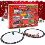 Ensemble de train de nol classique - azwix - jouet lectrique - rouge - pour enfants - 3 ans et plus ...