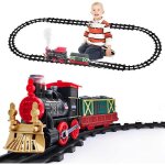 Train jouet pour enfants train electrique avec fum lumires et son pour autour darbre de nol modle ...
