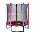 Trampoline pour enfants 140 plus rose - jeux et jouets pour enfants plein air