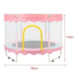 Foxsport trampoline enfants 150�150�110cm avec panier de basket - ball coussin rebondissant protection ...