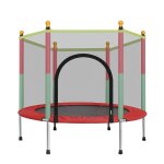 Trampoline pour enfants avec filet de s�curit� couvre - poteaux en mousse �tanche charge jusqu� 100kg ...