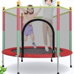 Trampoline pour enfants trampoline de jardin avec filet de protectioncouverture imperm�able en pvc petit ...