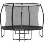 Trampoline ext�rieur songmics pour enfants 244 / 305 / 366 / 427cm filet de protection poteaux incurv�s ...