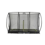 Trampoline rectangulaire - exit toys - silhouette ground - 214x305cm - noir - filet de s�curit�