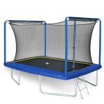 Trampoline rectangulaire rolipo avec filet de protection s�curit� enfant adulte jardin ext�rieur structure ...
