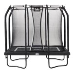 Trampoline - salta - edition premium noire - 153 x 214 cm - rectangulaire - filet de s�curit�