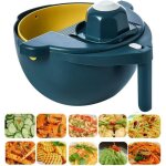 Trancheuse À légumes coupe - mandoline multifonction 11 en 1 avec panier de vidange coupe - légumes rotatif ... Trancheuse À légumes coupe - mandoline multifonction 11 en 1 avec panier de vidange coupe - légumes rotatif ...