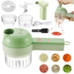 Trancheuse à légumes électrique - marque - 4 en 1 - portable - multifonction - acier inoxydable Trancheuse à légumes électrique - marque - 4 en 1 - portable - multifonction - acier inoxydable