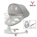 Transat bebe - balancelle bebe - magiczc - d�tachable et lavable musique bluetooth t�l�commande 15kggris ...