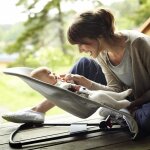 Transat b�b� balancelle b�b� nouveau - n� lavable avec 3 positions - baby balance chaise - gris