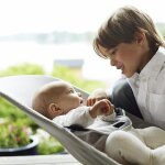 Transat pour b�b� - transat le bonheur - 80x40x51. 5cm - gris - avec arche jouet