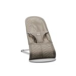 Transat bliss - babybjrn - cadre gris clair - mesh - gris - beige - pliable - evolutif - bb