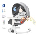 Transat �lectrique pour b�b� balancelle bluetooth 5 vitesses de balancement 3 positions dassise pour ...