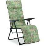 Transat relax 5 positions solenny rembourre 3 cm avec appui - solenny - vert - pliant