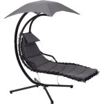 Outsunny - hamac extrieur - mtal - 190x110x190cm - gris fonc
