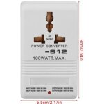 Transformateur de tension 100w 110v - 120v  220v - 240v (fiche standard cn) hb057