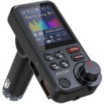 Transmetteur bluetooth de voiture adaptateur dautoradio bluetooth � �cran couleur de 18 avec mic