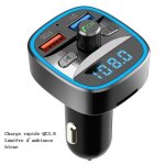 Transmetteur fm bluetooth voiture chargeur lecteur mp3 adaptateur radio sans fil kit metteur