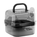 Cage de voyage pour hamster - gris - portable - s�curis�e - l�g�re