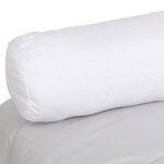 Traversin rond microfibre - home maison - blanc - doux et respirant - 22 x 80 cm