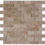Travertin paroi en pierre pierres mur pierre naturelle noyer braun brick visage de split 3d optique miroir ...