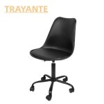 Trayante chaise de bureau un ensemble dune chaise de bureau � roulettes tulipe en pp noir