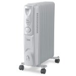 Trebs 99403 - radiateur lectrique - chauffage bain d?huile mobile sur roulettes - blanc