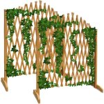 Treillage de jardin - deuba - bois massif - pliable - réglable - support plantes grimpantes Treillage de jardin - deuba - bois massif - pliable - réglable - support plantes grimpantes