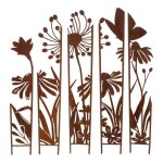 Treillis brise vue en 5 parties fleurs s : 87 x 15 x 1172 cm Treillis brise vue en 5 parties fleurs s : 87 x 15 x 1172 cm