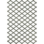 Treillis extensible - nature - bois - 200 x 100 cm - vert - avec set de fixation