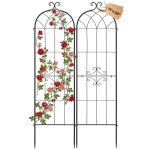 Treillis de jardin m�tal - vevor - 525x180 cm - support de plante grimpante lot de 2 treillis - syst�me ...