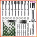 Treillis m�tallique - akozon - treillis fil inox - cadre moderne - c�ble 12 m - anti - corrosion