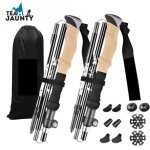 Trekking poles lot de 2 btons de randonne rglables en aluminium lger 7075 btons de marche avec poigne ...