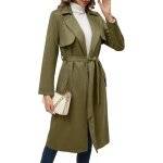 Trench - coat femme - vert militaire - taille m - double boutonnage - poches pratiques