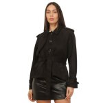 Trench court en su�dine. pour femme - trenchs - la modeuse