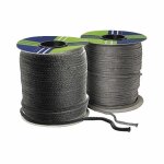 Tresse tricotex noire 12mm 5m - diff - joint dtanchit pour poles chemines fours cuisinires