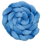 Coussin tresse bleu - tresse b�b� 200 cm