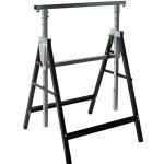 Treteau portable metallique - max. 180kg - pc - rglable en hauteur tlescopique - noir