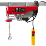 Arebos treuil palan �lectrique - 400 / 800 kg - 1300w - t�l�commande filaire - rouge