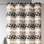 Rideau dameublement motifs triangles gris clair 140x260 cm Rideau dameublement motifs triangles gris clair 140x260 cm