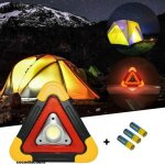 Triangle securite led lumineux fixe + clignotant + lampe secours neuf Triangle securite led lumineux fixe + clignotant + lampe secours neuf