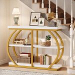 Tribesigns table console105�30�80 cmtable dentr�e avec rangement � 3 niveaux et structure m�tallique ...